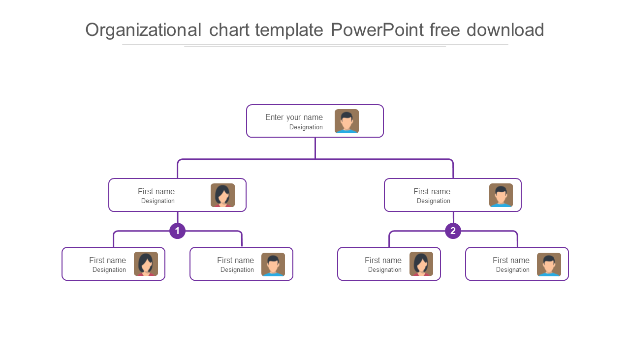 Free - Use Organizational Chart Template PowerPoint Free Download